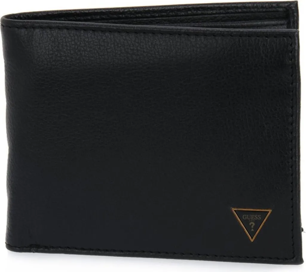 Portefeuille Homme Guess LEA20BLA Compact en Cuir Noir : Style et Ordre