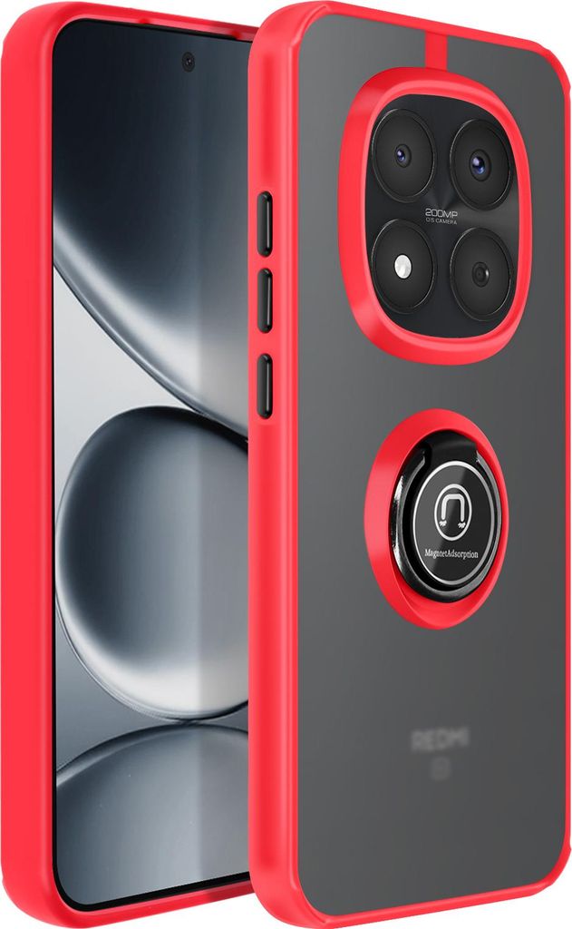 Avizar, Hülle Redmi Note 15 Pro 5G Magnetring matt, Rot