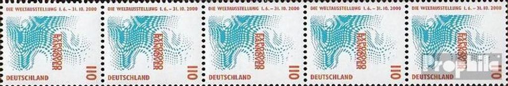 Briefmarken BRD (BR.Deutschland) 1998 Mi 2009A R Fünferstreifen (kompl.Ausg.) gestempelt Sehenswürdigkeiten