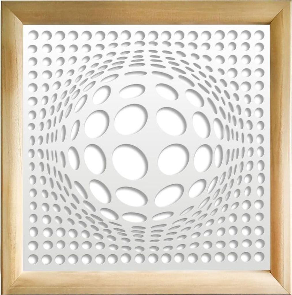 BALLS - Moduli Decorativi in holz e PVC 98x98 cm weiß