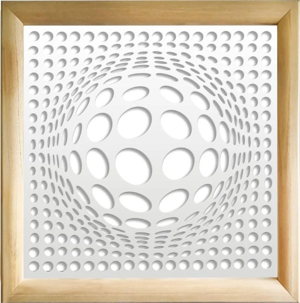 BALLS Modules décoratifs en bois et PVC blanc 98x98 cm pour intérieur