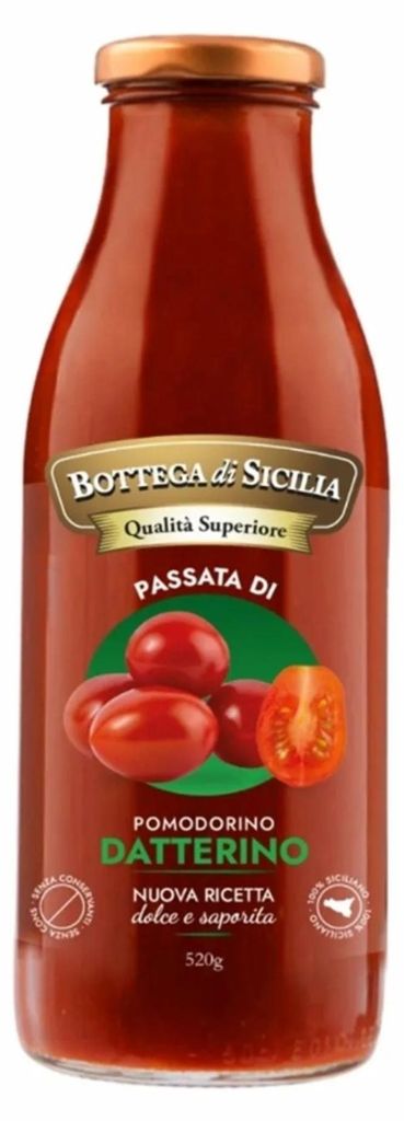 Passata de tomates Datterino, 520 g - Bottego di Sicilia Image du produit 