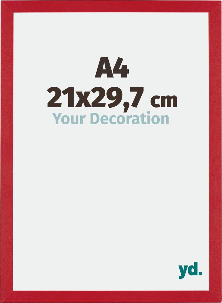 Bilderrahmen, 21x29.7 cm, Rot, MDF, Mura