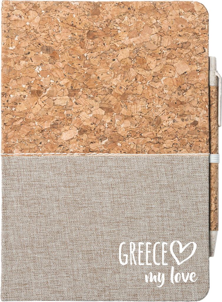 Huuraa Notizbuch A5 Greece my love 80 Blatt inkl. Kugelschreiber Tagebuch Geschenkidee