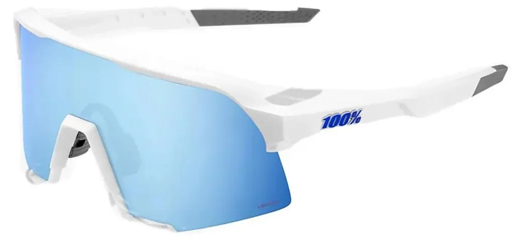 Lunettes de cyclisme S3 100% blanches avec écran HiPER effet miroir
