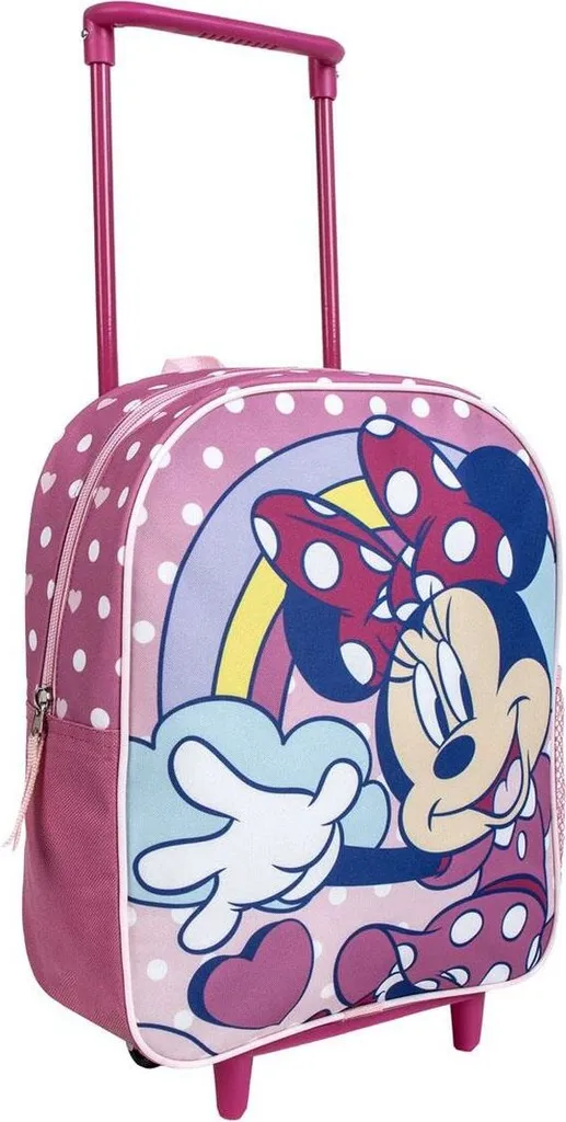 Petit Cartable à roulettes Disney Minnie Mouse Rose pour Maternelle Fille