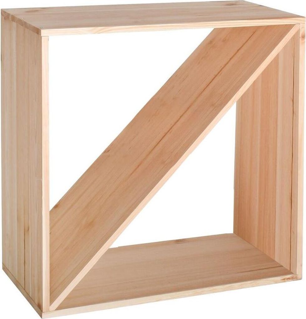 Weinregal 60 cm, Modell Basic, Kiefernholz natur