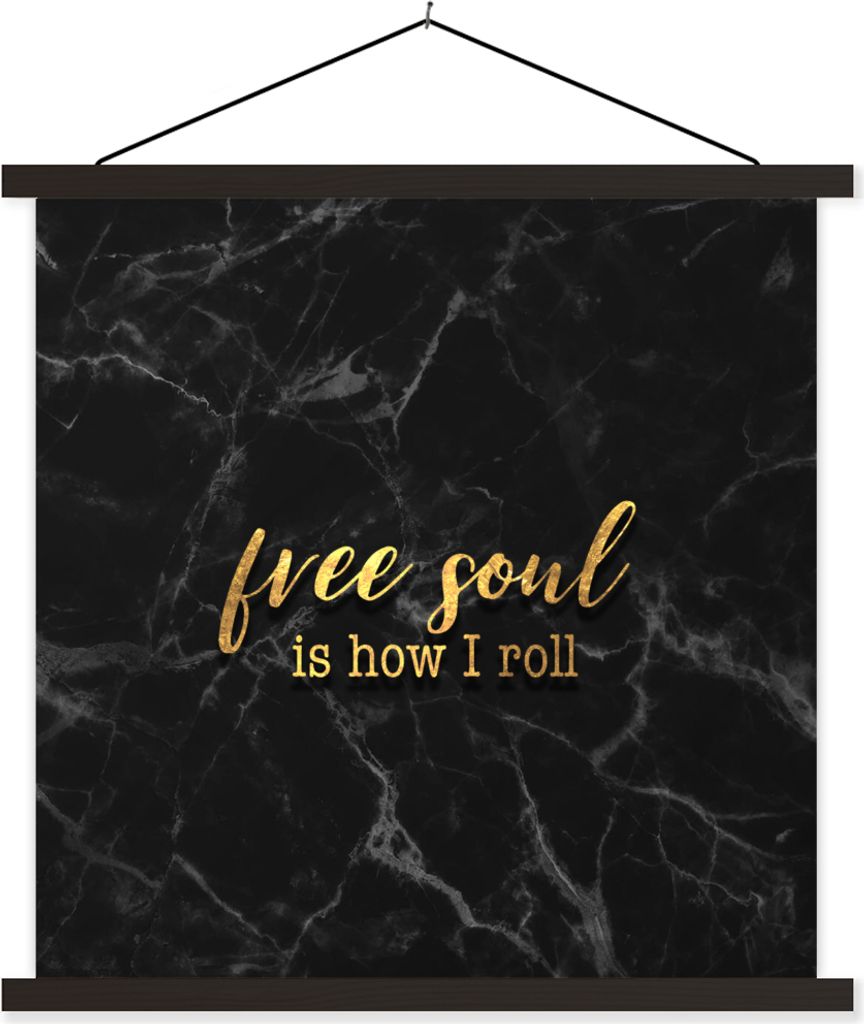 MuchoWow Textilposter Angebot - Frei - Gold - Marmor 120x120 cm mit schwarzem Rahmen - Aufhängungsset