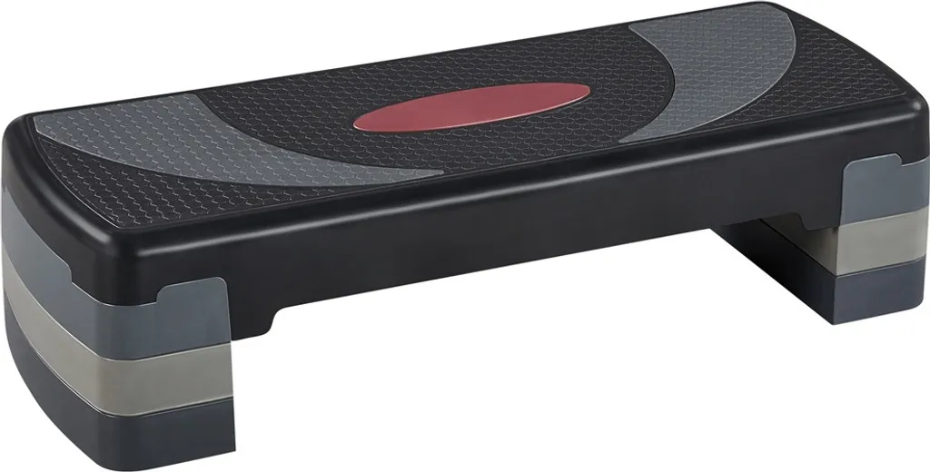 Stepper 411276 gris à 3 niveaux 10/15/20 cm antidérapant de fitness