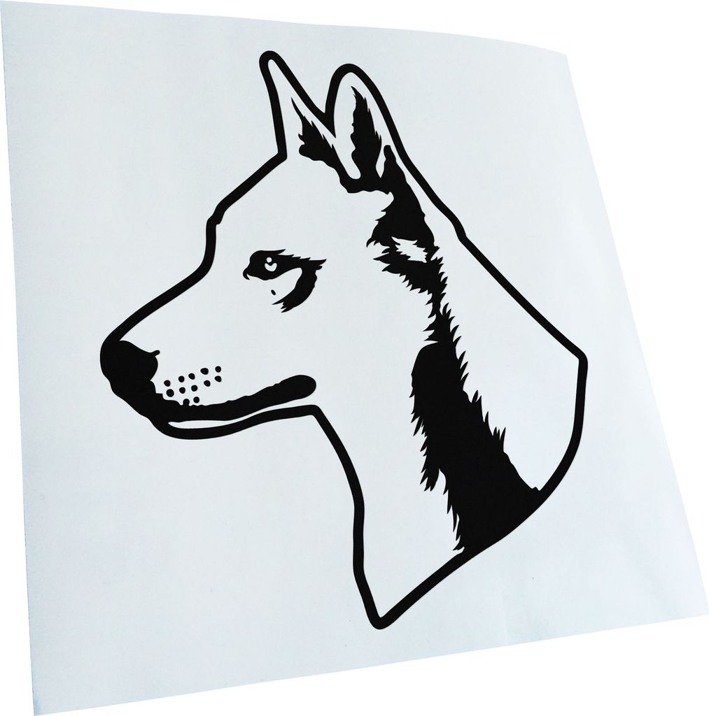 Kiwistar - Autoaufkleber - Canaan Dog Hund - Schwarz - 30x25cm - Aufkleber für Auto, Laptop, Fahrrad, LKW, Motorrad mehrfarbig JDM Decal Racing