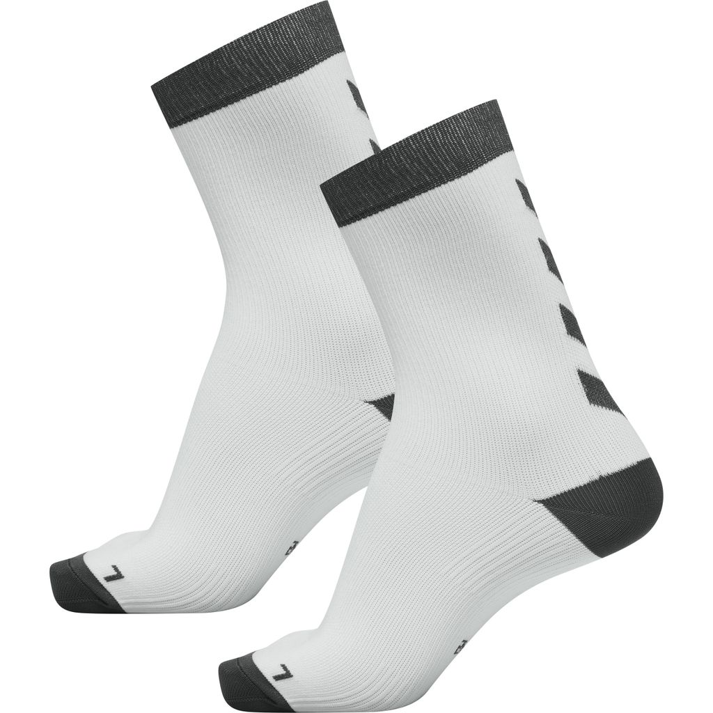 Hummel 2er Pack Element Performance Indoor Sport Socks Sportsocken Socken Handballsocken weiß/grau 204045-9295, Schuhgröße:31-34 EU