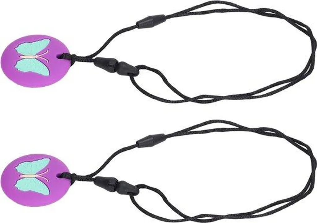 Anneau de dentition souple en silicone violet - Pack de 2 pour bébés