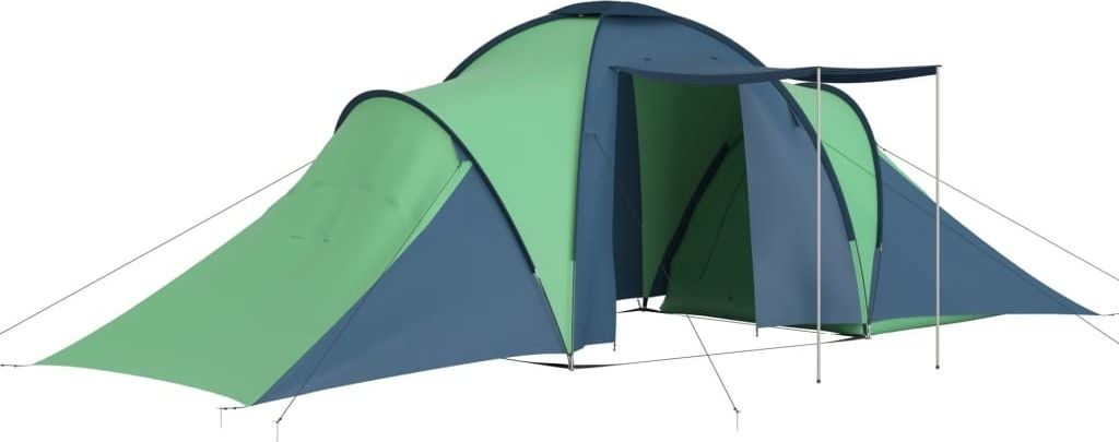 vidaXL Tente de camping 6 personnes bleue et verte Image du produit 