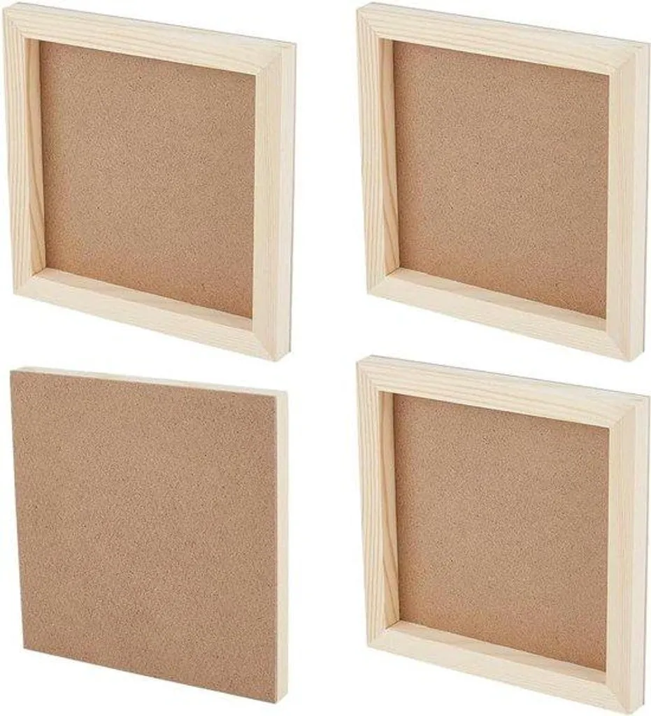Panneaux en bois pour plateau de table et décoration murale 15x15 cm