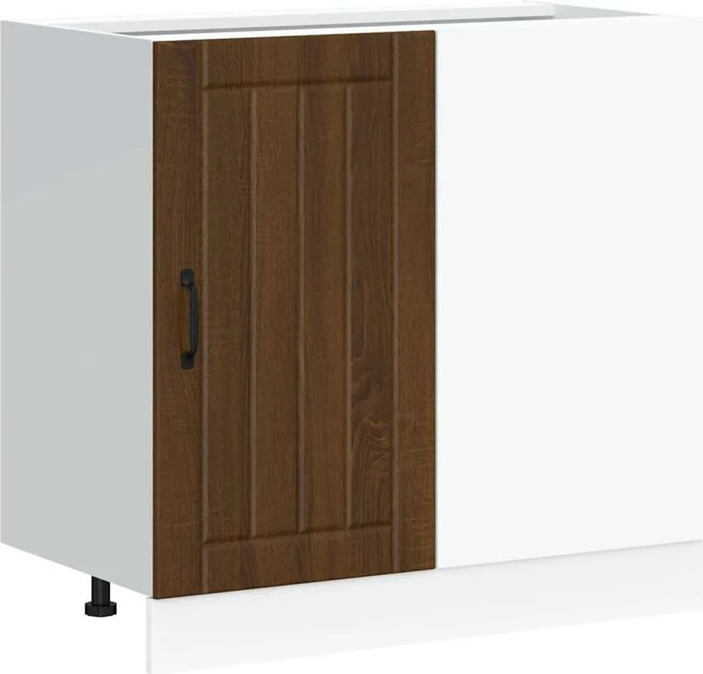 vidaXL Base da cucina Lucca Brown in legno effetto rovere