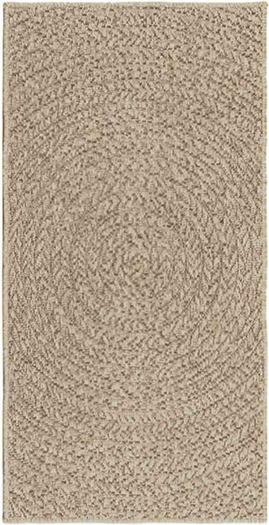 vidaXL Teppich ZIZUR Beige 60x110 cm Jute-Optik Indoor und Outdoor