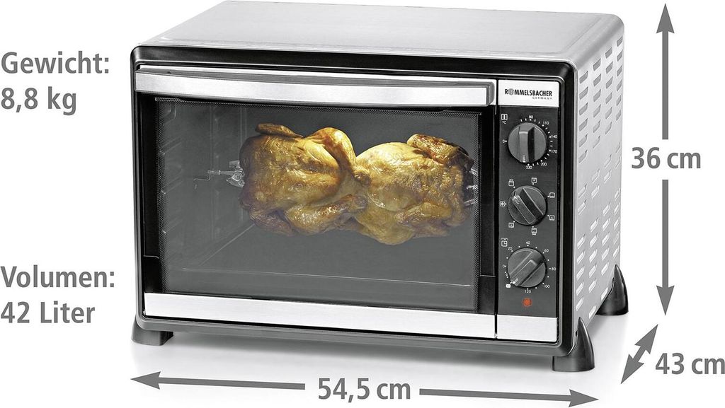 Rommelsbacher BG 1805/E Mini piekarnik 1800 W Zdjęcie produktu 12