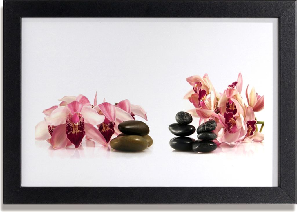 Bild 30x20 MDF-Rahmen Wandkunst Blumen-Stones-Kunst