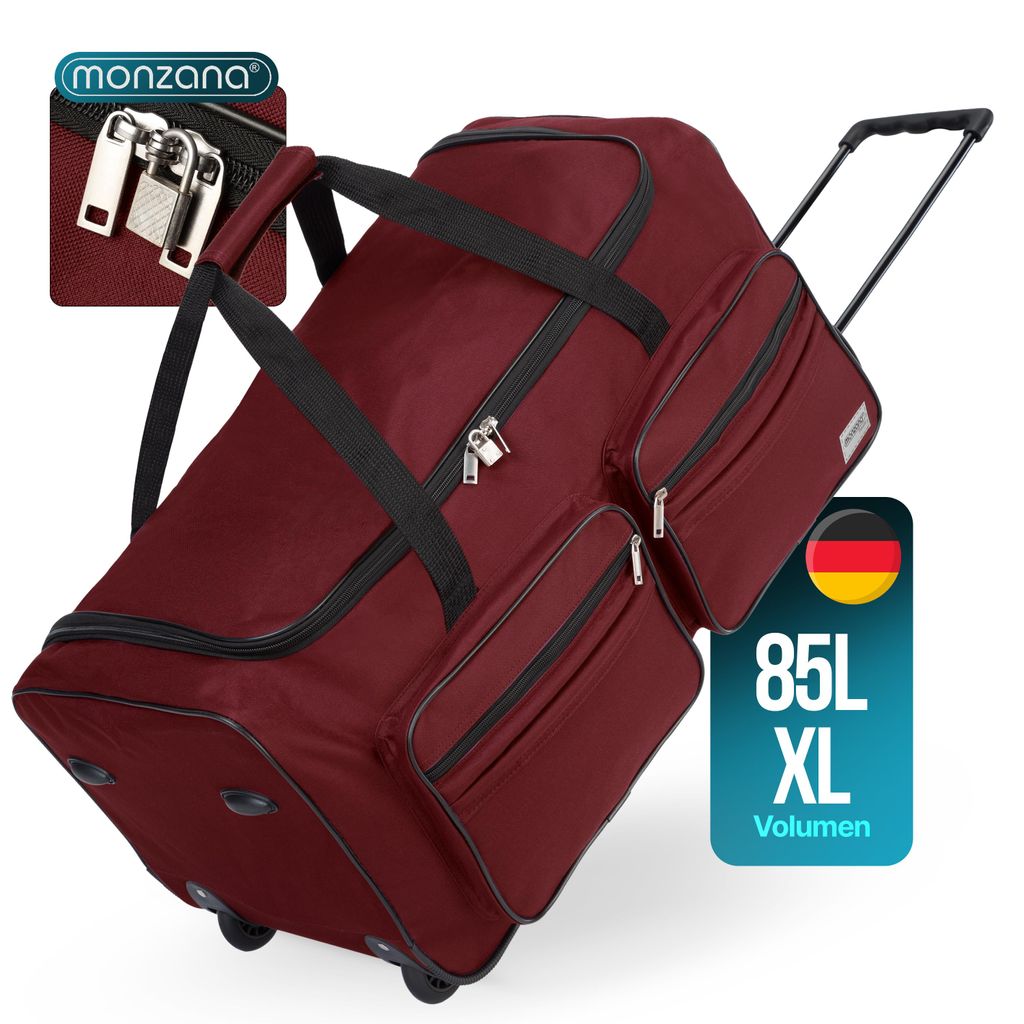 Monzana® Sac De Voyage à roulettes Rouge - Sac de sport 85L Image du produit 