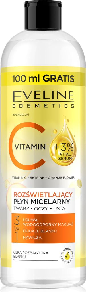 EVELINE Vitamin C Leucht-Mizellenfluid 3in1 500 ml