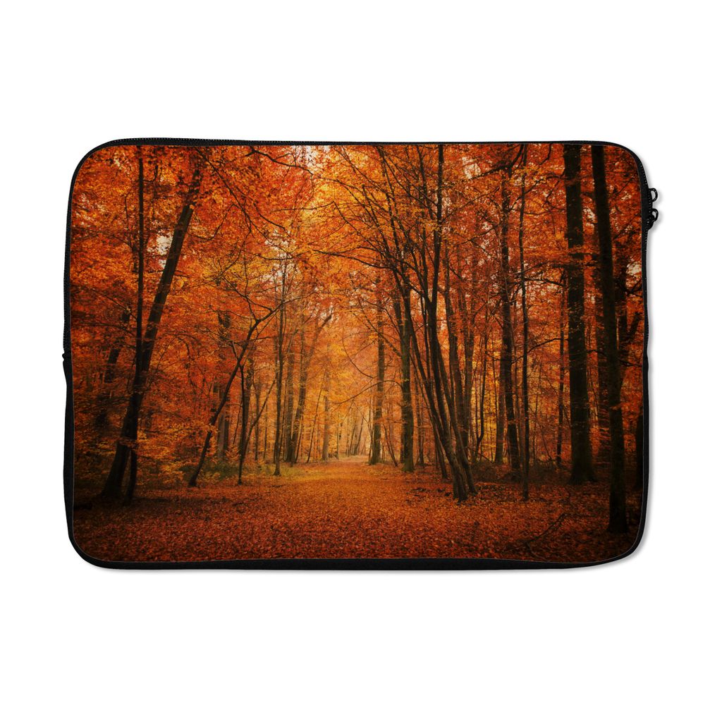 MuchoWow Laptop Hülle 14 ZollHerbst - Rot - Wald Laptoptasche - Laptoptasche - Stoßsicher - Schutzhaube