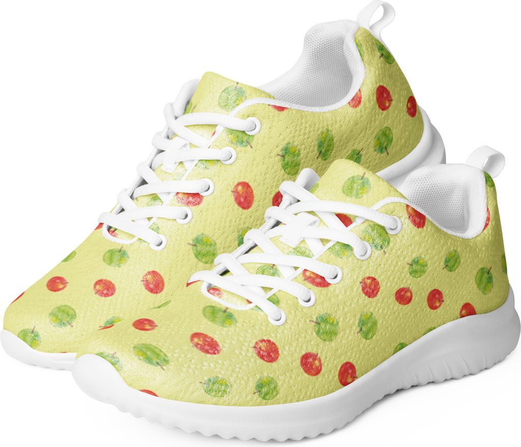 Mr. & Mrs. Panda Sneaker Damen Apfel Traum Größe 42 - Gelb - Geschenk, Bunt, Weiß, Trainingsschuh, Schwarz, Muster