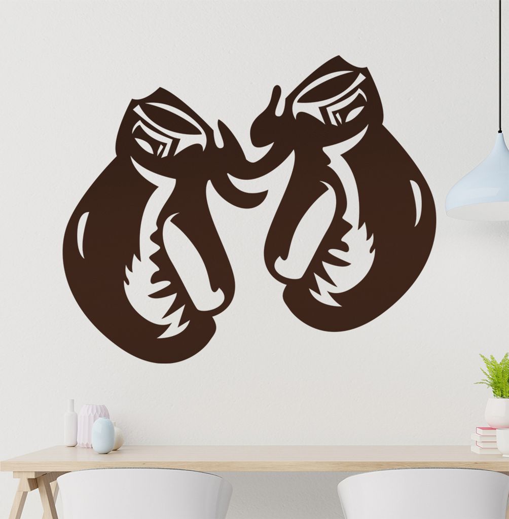 Boxhandschuhe Wandtattoo in 6 Größen - Wandaufkleber Wall Sticker - Dekoration, Küche, Wohnzimmer, Schlafzimmer, Badezimmer