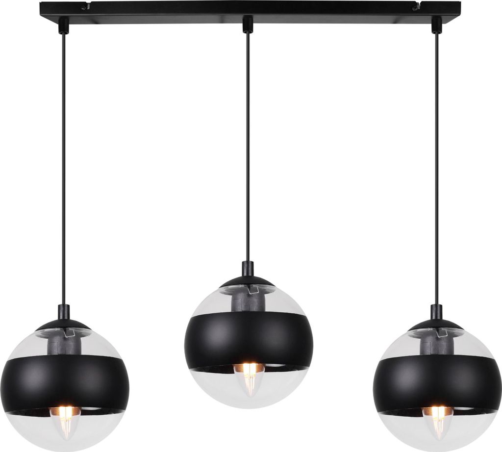 Moderne Hängelampe auf Schiene – Loft Deckenlampe Kronleuchter Leiste für Wohnzimmer, Küche und Bad