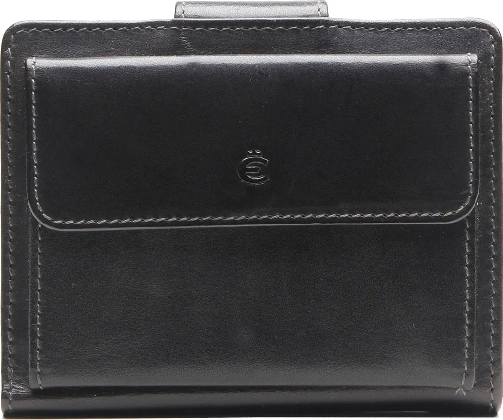 Porte-monnaie vertical en cuir noir Dallas Esquire pour homme élégant