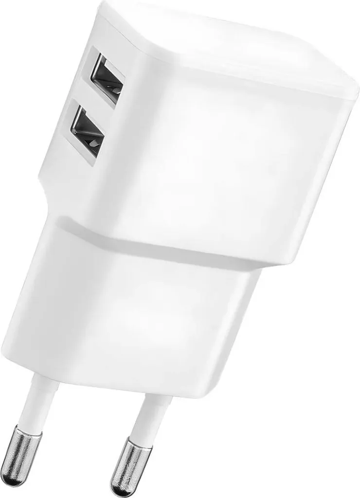 Partel Grab'N Go Caricabatterie USB-A 12W 2.4A Doppia Porta Bianco