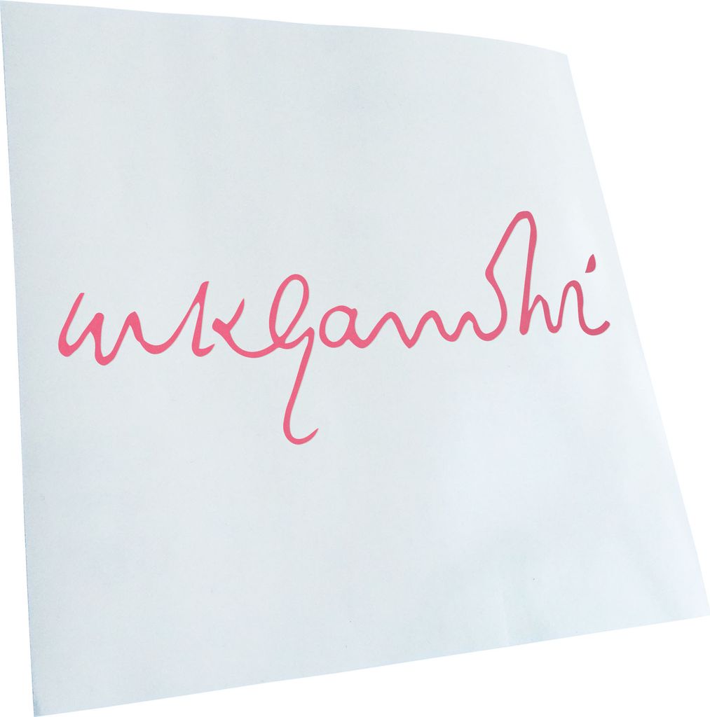 Kiwistar - Autoaufkleber - Mahatma Gandhi - Flieder - 20x8cm - Aufkleber für Auto, Laptop, Fahrrad, LKW, Motorrad mehrfarbig JDM Decal Racing