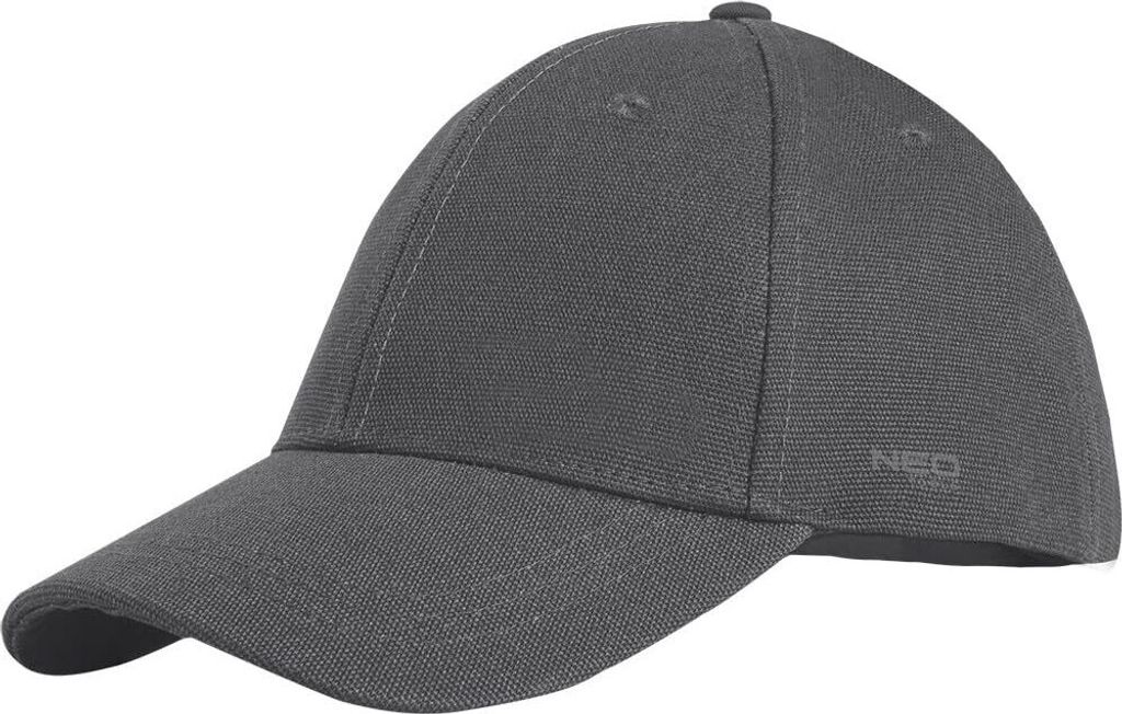 NEO TOOLS Baseballkappe Herren und Damen 100% Baumwolle - Verstellbar Kappe - Einfarbig Sonnenmütze - Baseball Cap, Farbe Grau