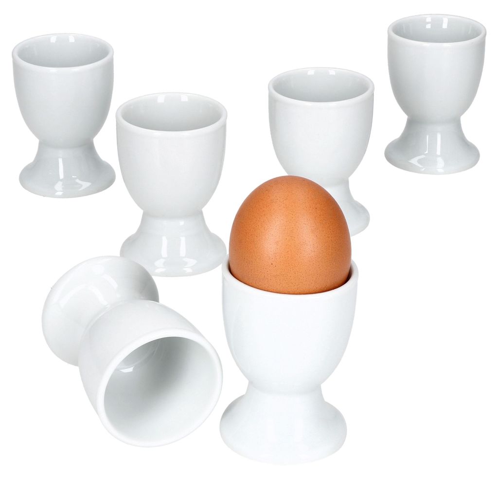 6er Set Lotta Eierbecher weiß Porzellan für 6 Personen Produktbild 