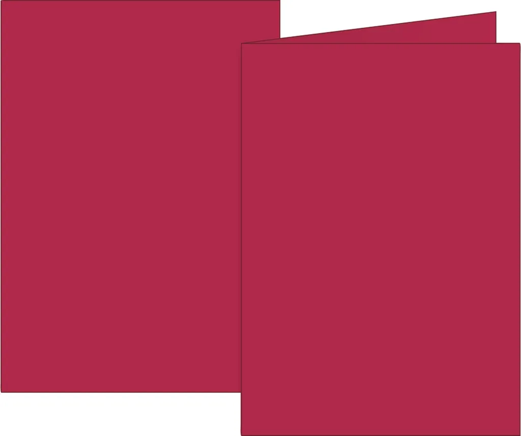 Carte pliante rouge B6 rigide pour écriture propre sans bavure BRUNNEN 105125524