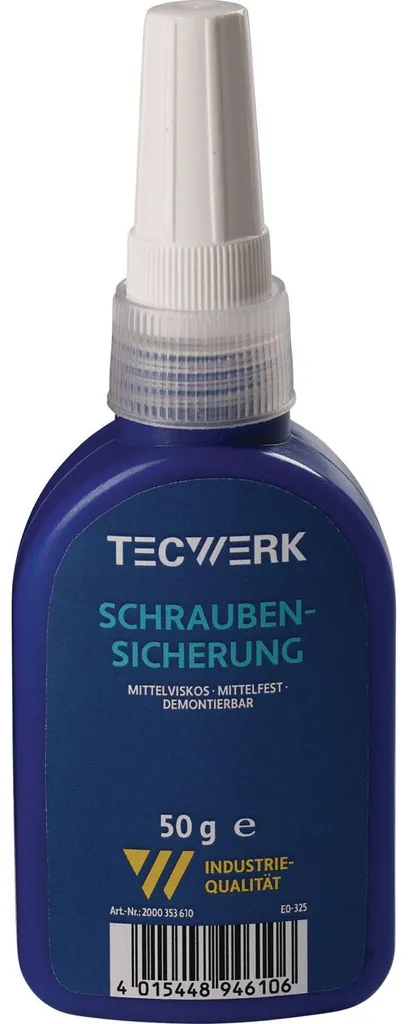 Évitez le desserrage avec le Frein-filet TECWERK 50g bleu force moyenne