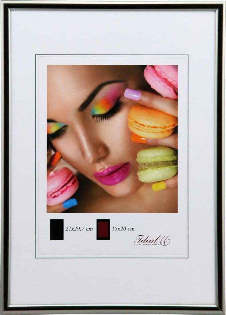 Kunststoff Bilderrahmen Glas Modern Wanddeko Collage Poster Bilder Foto Rahmen - Farbe: Stahl | Format: 30x40