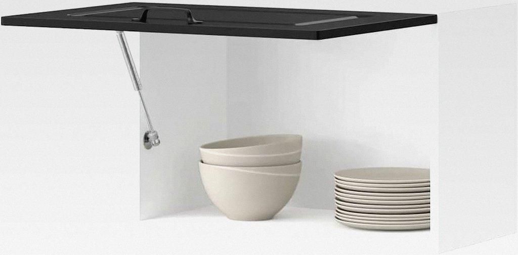 Küchen-Hängeschrank Kalmar Schwarz Holzwerkstoff Hängeschrank für Badezimmer Küche Wäscheraum