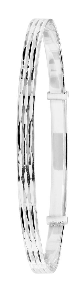 Stylischer 925 Sterling Silber Damen - Erweiterbar Armreif - 4mm, 5 Gramm; TRS22072