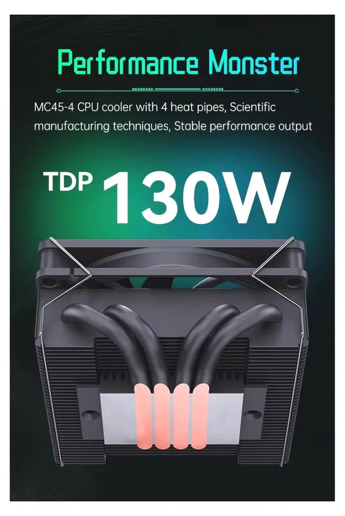 Ventilateur CPU BRAINZAP ITX ARGB 4-Pin PWM pour PC Compact Intel AMD - 11