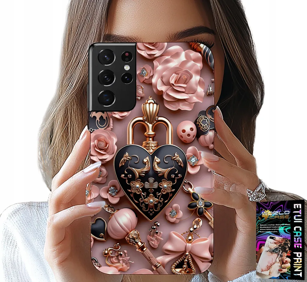 Idea Regalo Custodia Samsung S21 Ultra Donna - Cuore e Design Dollar