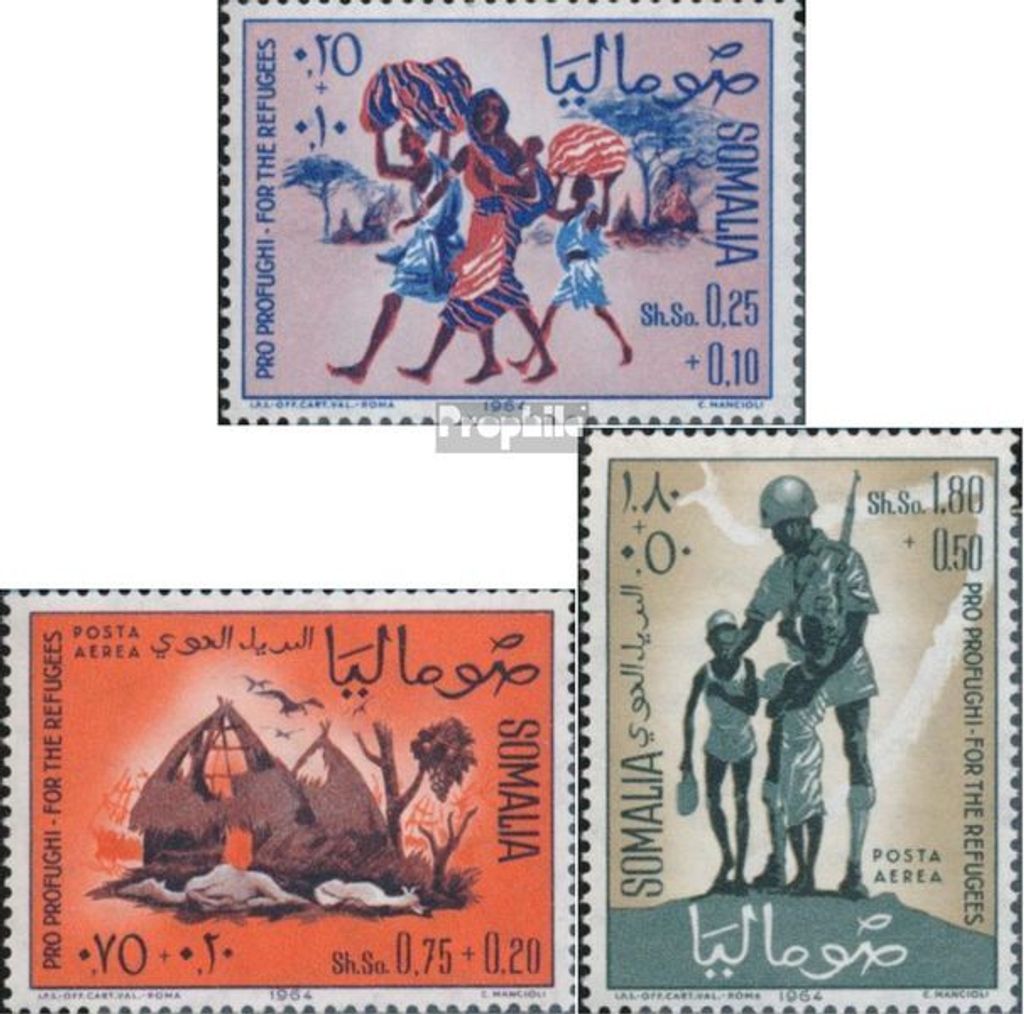 Briefmarken Somalia 1964 Mi 68-70 (kompl.Ausg.) postfrisch Flüchtlingshilfe