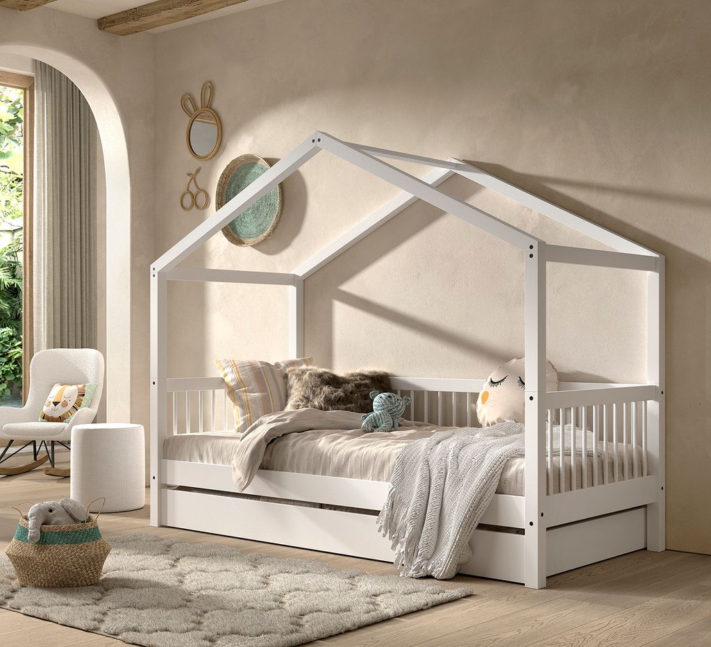 VIPACK - Hausbett mit LF 90 x 200 cm, inkl. Lattenrost, m. Produktbild 