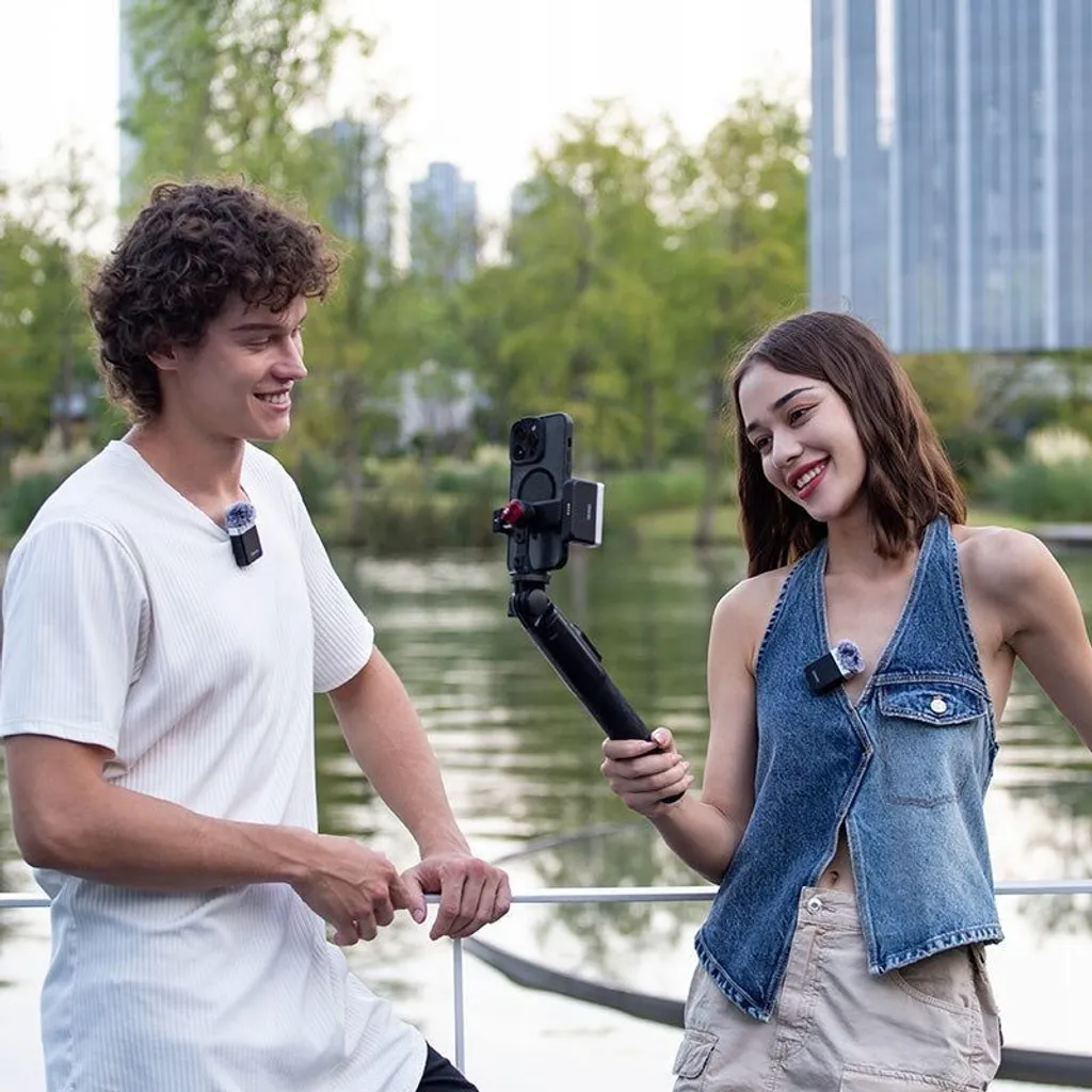 Microphone Cravate sans Fil Double Canal pour Smartphone et Caméra - 8