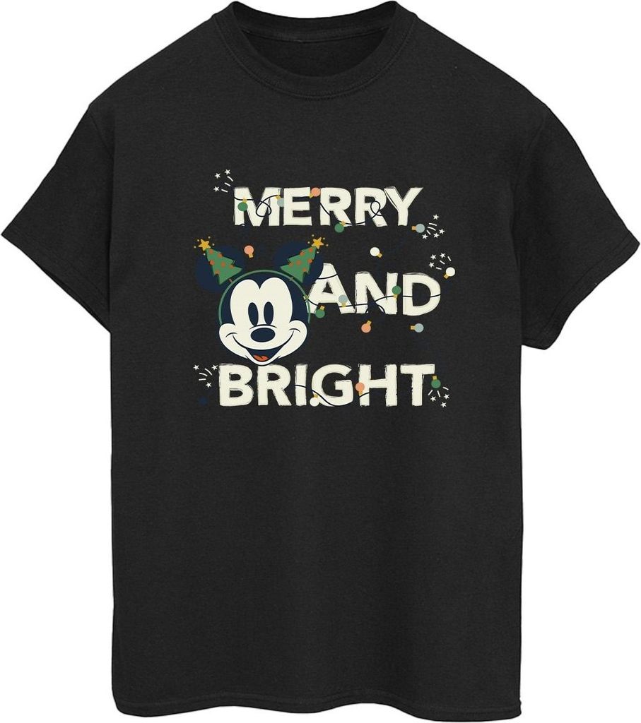 Disney - "Merry & Bright" T-Shirt für Damen BI39220 (4XL) (Schwarz)