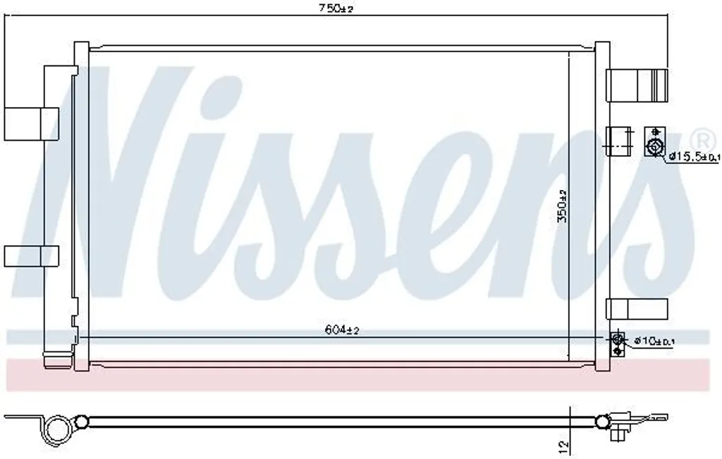 Nissens 940933 Condenseur de clim pour Subaru XV GT avec déshydrateur
