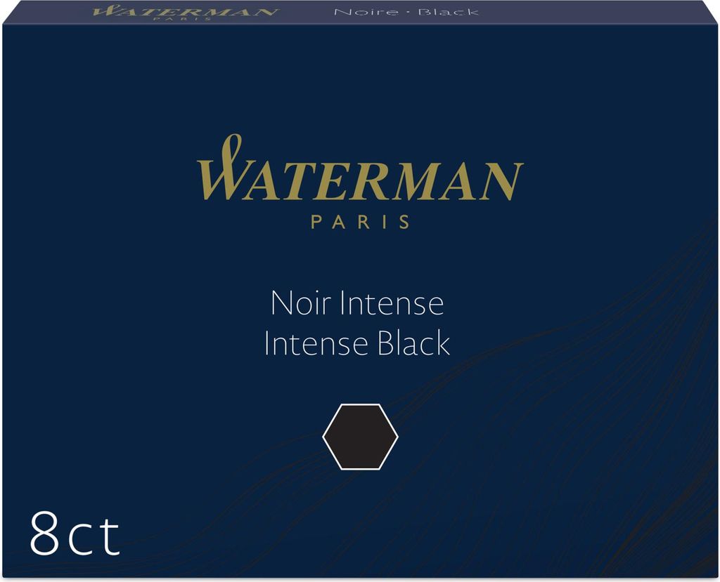 WATERMAN Tintenpatrone Stand. Intense Black 8 Stück Produktbild 