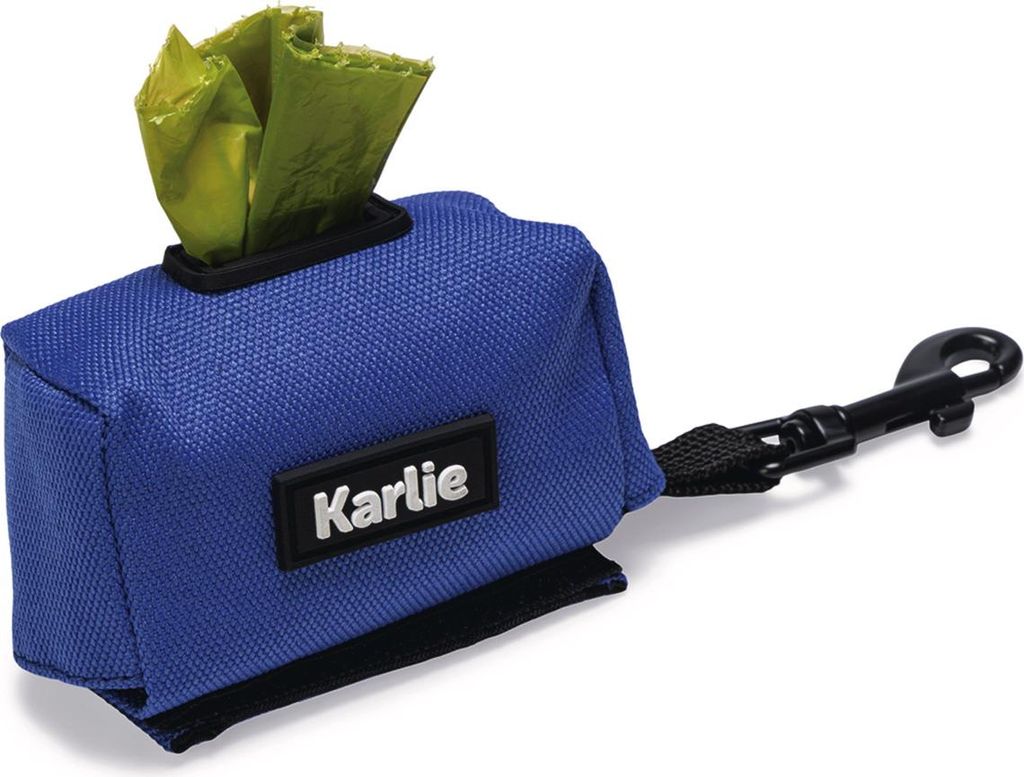 Karlie Kotbeutelspender - Hund - Nylon - Blau - 7,5x3,5x4 cm