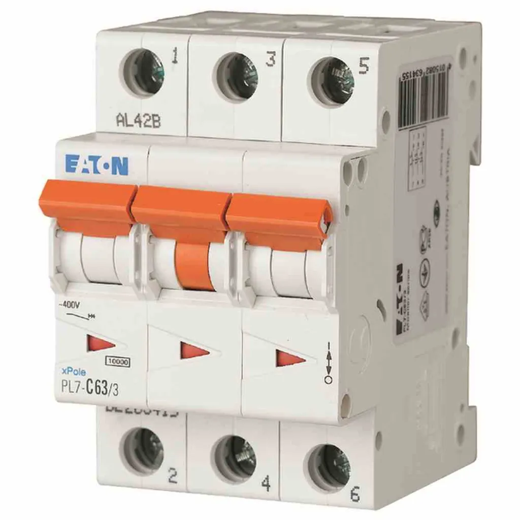 Eaton PXL-C63/3 Disjoncteur miniature 63A Triphasé Courbe C 236432