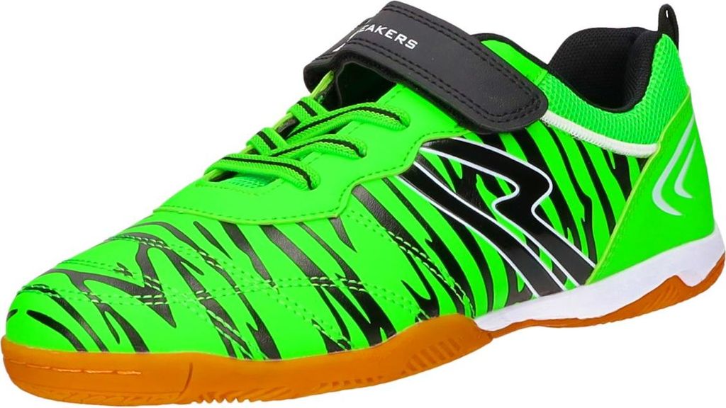 Sneakers Kinder-Sportschuh-Hallenschuh-Indoorschuh Grün-Schwarz, Farbe:grün, EU Größe:36