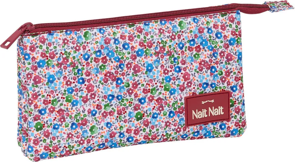 Borsa multiuso Nait Nait Flores coimbra burdeos rosso borgogna 22 x 12 x 3 cm